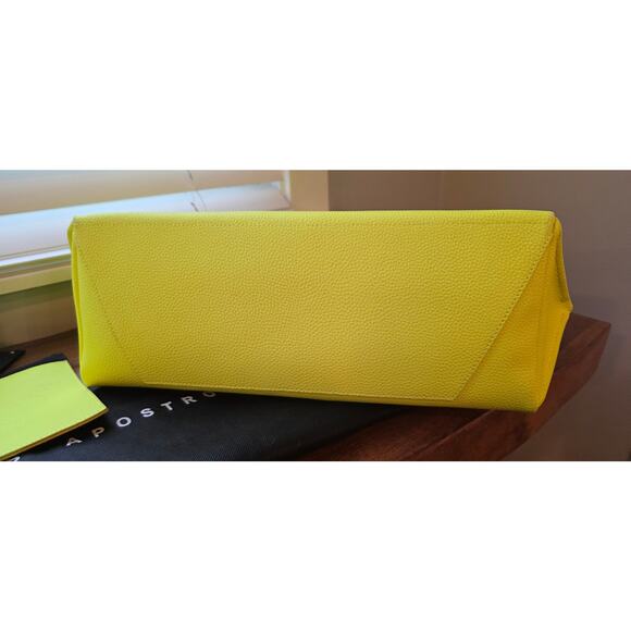 Ampersand as Apostrophe Sideways Tote Soft Neon Yellow NWT - Picture 7 of 7